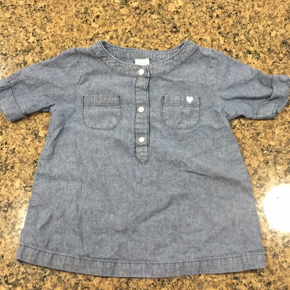 Carters denim colored girls top